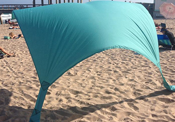 Teal Colored Beach Shade